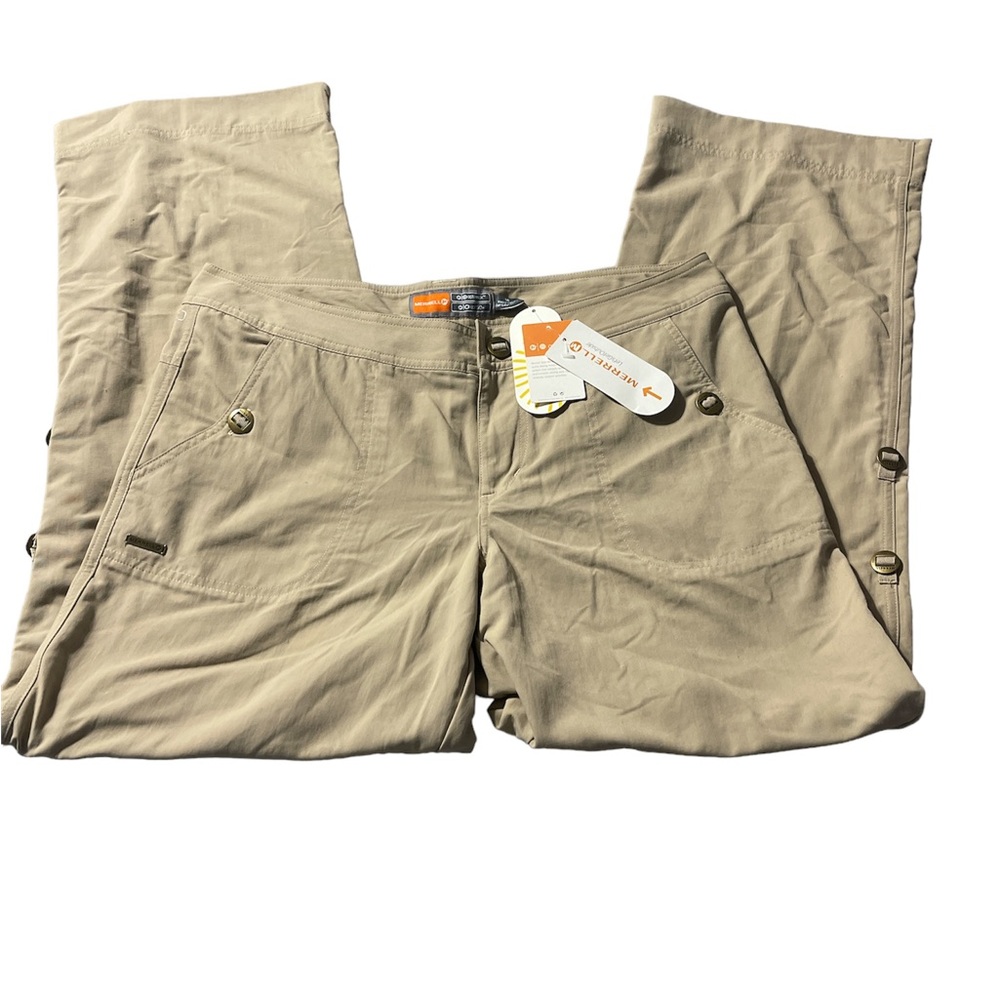MERRELL Womens Convertable Hiking Pants Size 14 Roll Tab Zippered